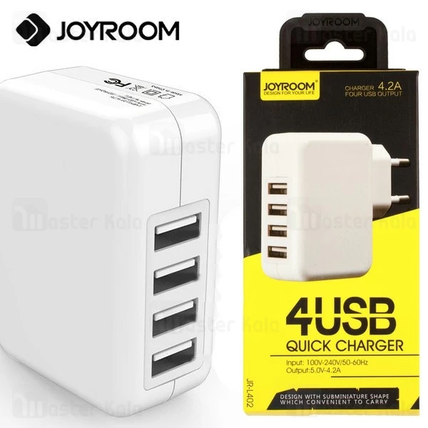 آداپتور شارژر 4 پورت جویروم Joyroom JR-L402 Charger با توان 4.2 آمپر