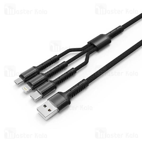 کابل شارژ سه سر الدینیو LDNIO LC-93 3 in 1 Charge Cable توان 3.5 آمپر