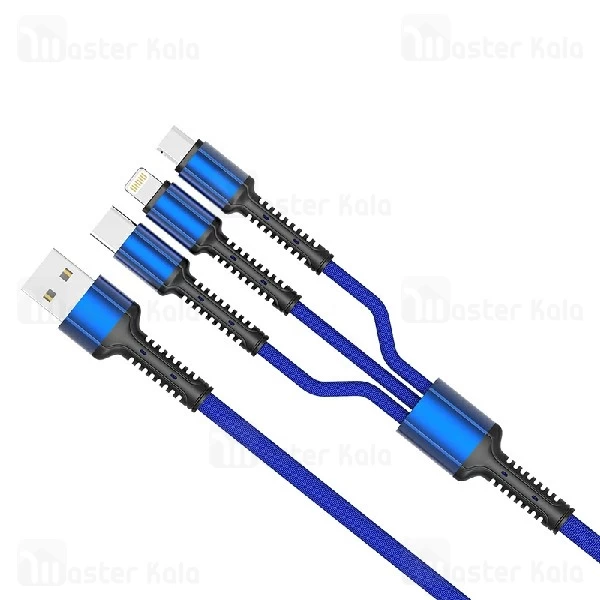 کابل شارژ سه سر الدینیو LDNIO LC-93 3 in 1 Charge Cable توان 3.5 آمپر