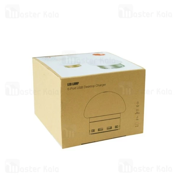 هاب شارژ MARAKOKO AL01 LED LAMP 6 Port USB Desktop Charger