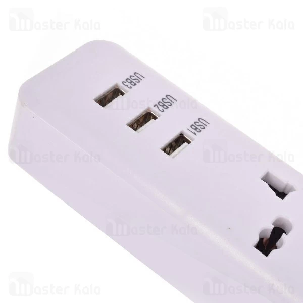 سه راهی برق و شارژر رومن Roman CR-A USB Charger دارای 3 پورت USB