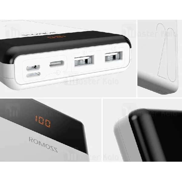 پاوربانک 20000 روموس Romoss LT20 Dual Port Output دارای سه پورت ورودی