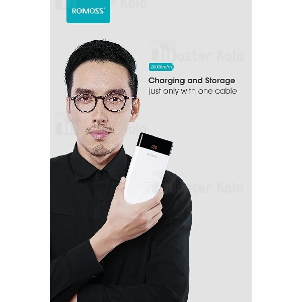 پاوربانک 20000 روموس Romoss LT20 Dual Port Output دارای سه پورت ورودی