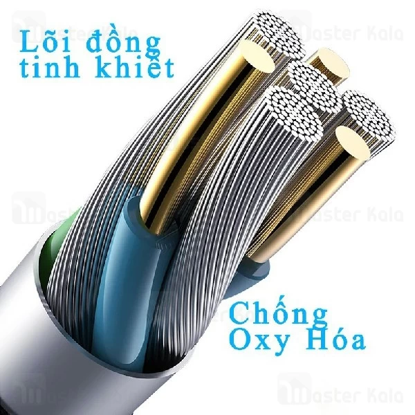 کابل لایتنینگ TOTU BLA-036 Time Data Cable بدنه کنفی با توان 2.4 آمپر