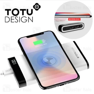 پاوربانک وایرلس 8000 میلی آمپر توتو TOTU PB06 Power Bank با کابل دوکاره