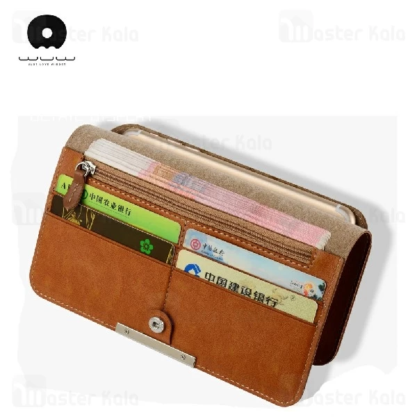 کیف پول چرمی WUW P18 Leather Bag مناسب گوشی 5.5 اینچ