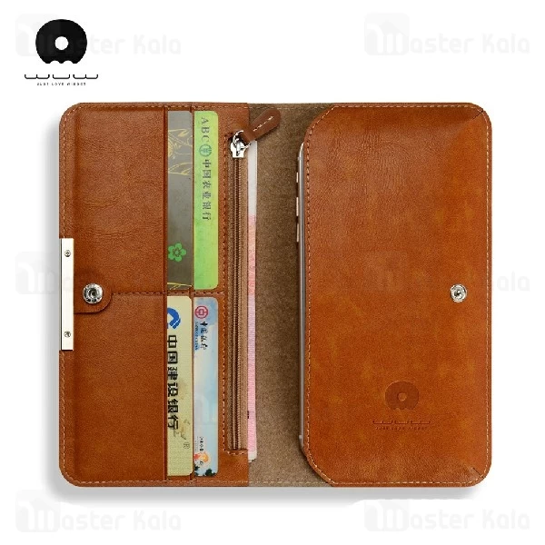 کیف پول چرمی WUW P18 Leather Bag مناسب گوشی 5.5 اینچ