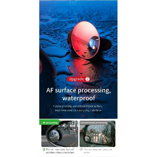 آینه کمکی محدب بیسوس Baseus Full-Vision Blind-Spot Mirror مناسب آبنه بغل