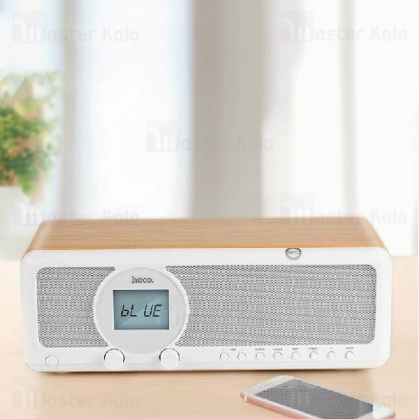 اسپیکر بلوتوث رومیزی هوکو Hoco BS12 Earl Wooden Tabletop فلش خور