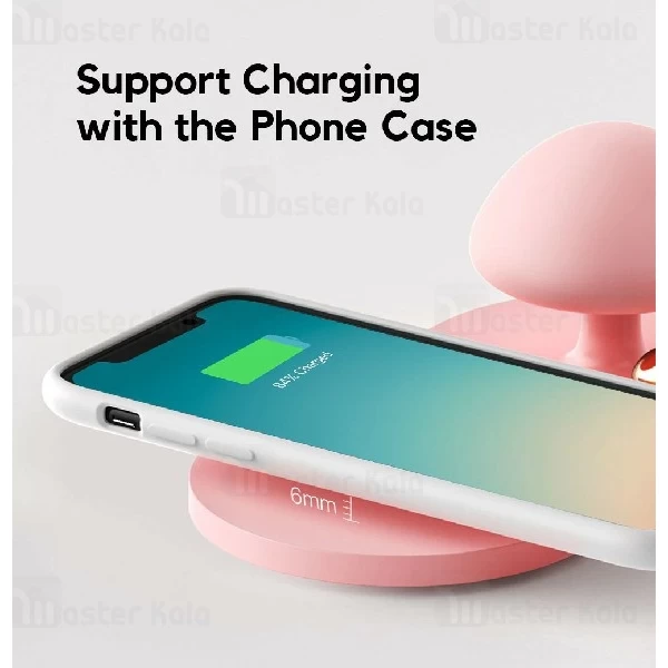 شارژر وایرلس و چراغ خواب بیسوس Baseus Mushroom Lamp Desktop WXMGD-02