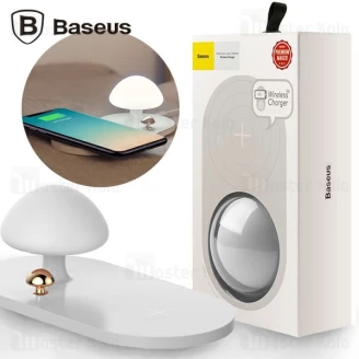 شارژر وایرلس و چراغ خواب بیسوس Baseus Mushroom Lamp Desktop WXMGD-02