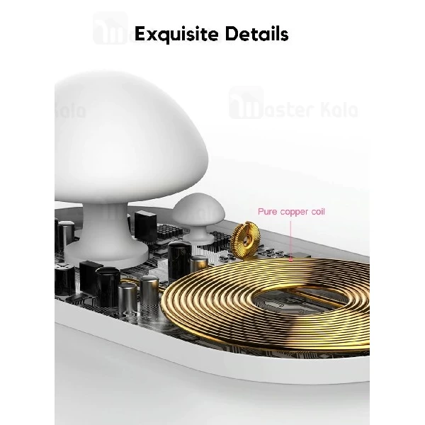 شارژر وایرلس و چراغ خواب بیسوس Baseus Mushroom Lamp Desktop WXMGD-02