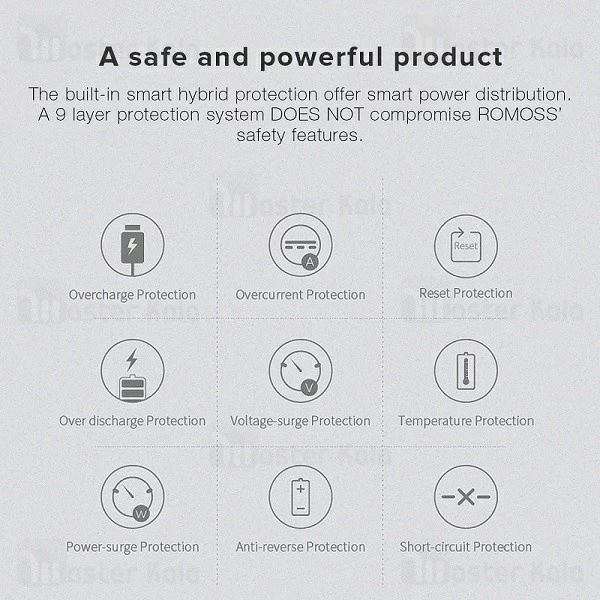 پاوربانک 10000 میلی آمپر روموس  ROMOSS Horus HO10 دو پورت