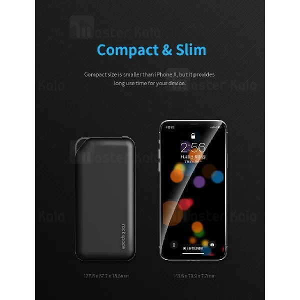 پاوربانک 10000 میلی آمپر راک اسپیس Rock Space P43 با گارانتی یکساله