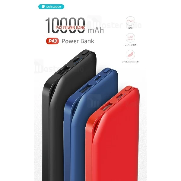 پاوربانک 10000 میلی آمپر راک اسپیس Rock Space P43 با گارانتی یکساله