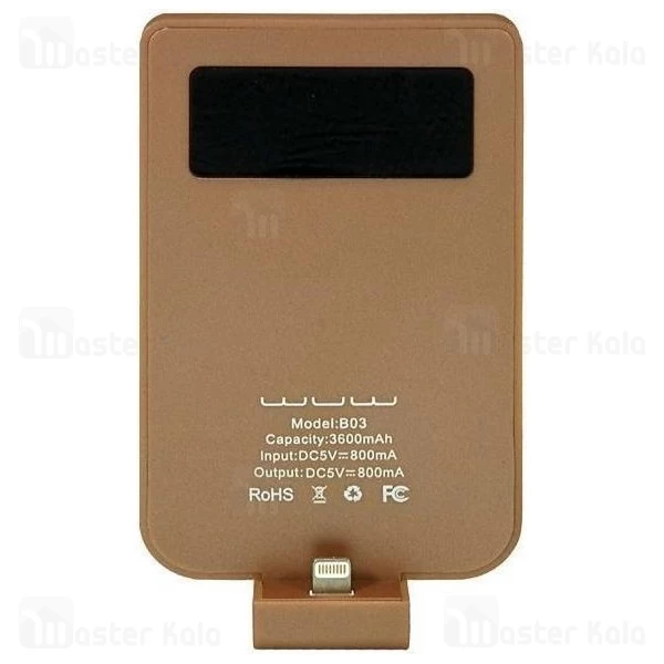پاوربانک 3600 میلی آمپر WUW-B03 مخصوص گوشی های میکرو یو اس بی