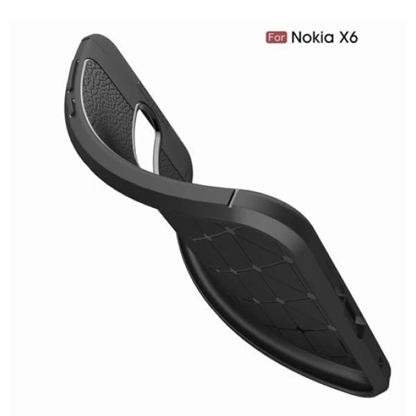 قاب محافظ ژله ای طرح چرم Nokia 6.1 Plus / X6 مدل Auto Focus