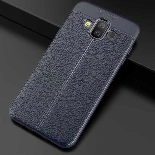قاب محافظ ژله ای طرح چرم Samsung Galaxy J7 Duo مدل Auto Focus