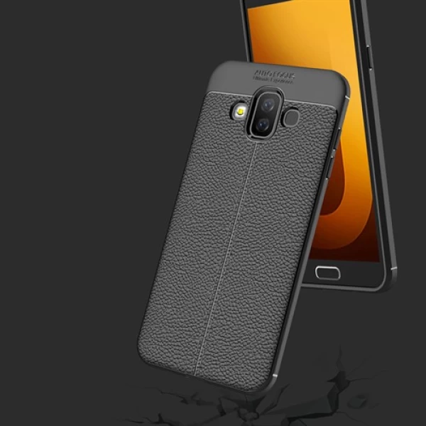 قاب محافظ ژله ای طرح چرم Samsung Galaxy J7 Duo مدل Auto Focus