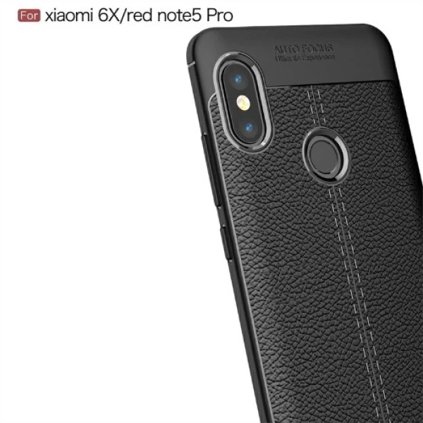 قاب محافظ ژله ای طرح چرم Xiaomi Mi A2 / Mi 6x مدل Auto Focus