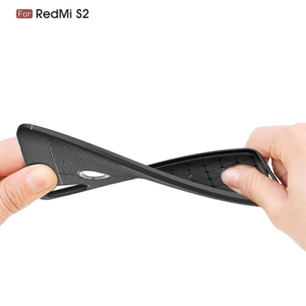 قاب محافظ ژله ای طرح چرم Xiaomi Redmi S2 / Redmi Y2 مدل Auto Focus