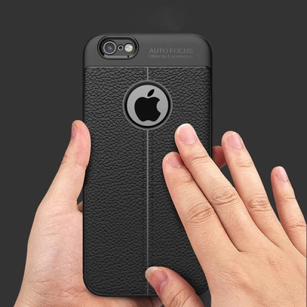 قاب محافظ ژله ای طرح چرم Apple iPhone 6/6s مدل Auto Focus