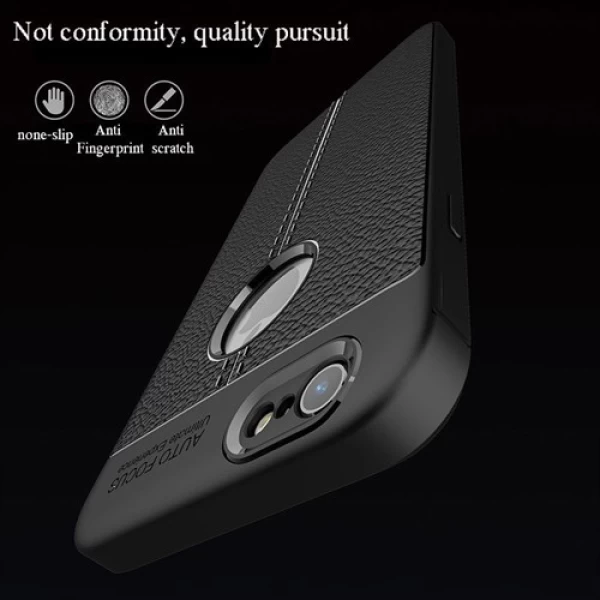 قاب محافظ ژله ای طرح چرم Apple iPhone 6/6s مدل Auto Focus