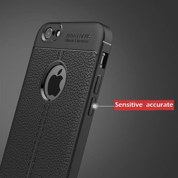 قاب محافظ ژله ای طرح چرم Apple iPhone 6/6s مدل Auto Focus