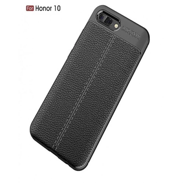 قاب محافظ ژله ای طرح چرم Huawei Honor 10 مدل Auto Focus