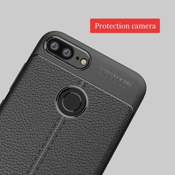 قاب محافظ ژله ای طرح چرم Huawei Honor 10 Lite مدل Auto Focus