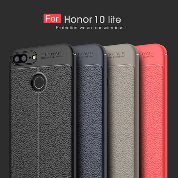 قاب محافظ ژله ای طرح چرم Huawei Honor 10 Lite مدل Auto Focus