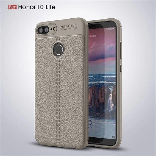 قاب محافظ ژله ای طرح چرم Huawei Honor 10 Lite مدل Auto Focus