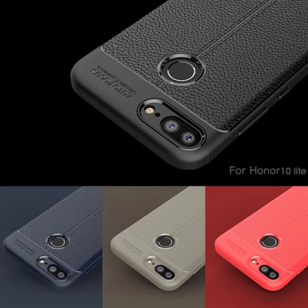 قاب محافظ ژله ای طرح چرم Huawei Honor 10 Lite مدل Auto Focus