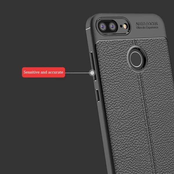 قاب محافظ ژله ای طرح چرم Huawei Honor 10 Lite مدل Auto Focus