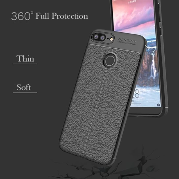 قاب محافظ ژله ای طرح چرم Huawei Honor 10 Lite مدل Auto Focus