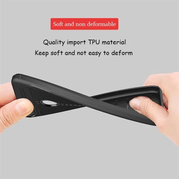 قاب محافظ ژله ای طرح چرم Huawei Honor 10 Lite مدل Auto Focus