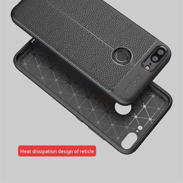 قاب محافظ ژله ای طرح چرم Huawei Honor 10 Lite مدل Auto Focus