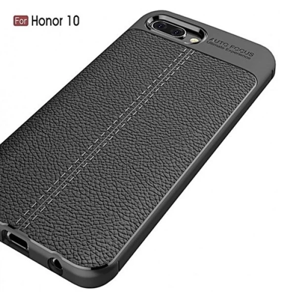 قاب محافظ ژله ای طرح چرم Huawei Honor 10 مدل Auto Focus
