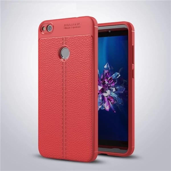 قاب محافظ ژله ای طرح چرم Huawei Honor 8 Lite مدل Auto Focus