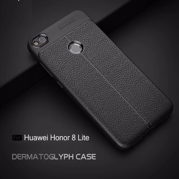 قاب محافظ ژله ای طرح چرم Huawei Honor 8 Lite مدل Auto Focus