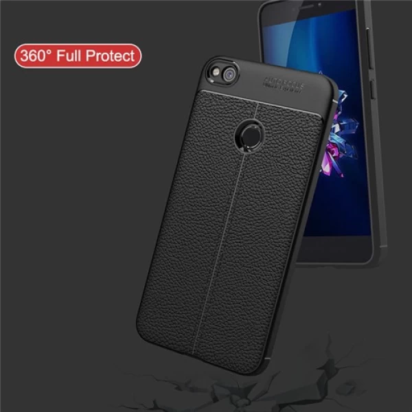 قاب محافظ ژله ای طرح چرم Huawei Honor 8 Lite مدل Auto Focus