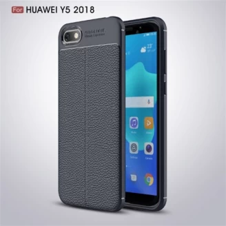 قاب محافظ ژله ای طرح چرم Huawei Y5 Prime 2018/Y5 2018/Honor 7s مدل Auto Focus