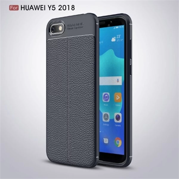 قاب محافظ ژله ای طرح چرم Huawei Y5 Prime 2018/Y5 2018/Honor 7s مدل Auto Focus