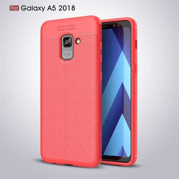 قاب محافظ ژله ای طرح چرم Samsung Galaxy A530/A8 2018 مدل Auto Focus