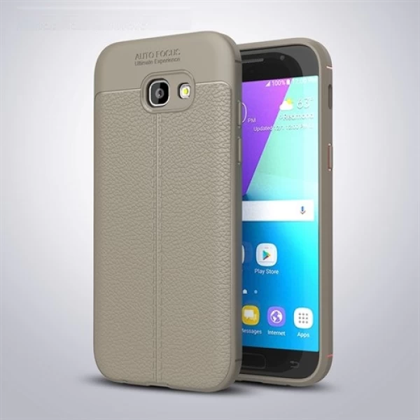 قاب محافظ ژله ای طرح چرم Samsung Galaxy A7 2017 / A720 مدل Auto Focus