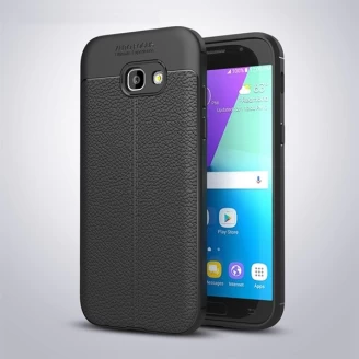 قاب محافظ ژله ای طرح چرم Samsung Galaxy A7 2017 / A720 مدل Auto Focus