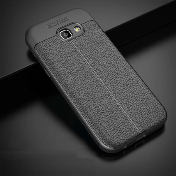 قاب محافظ ژله ای طرح چرم Samsung Galaxy A7 2017 / A720 مدل Auto Focus