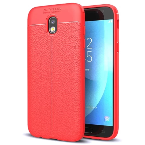 قاب محافظ ژله ای طرح چرم Samsung Galaxy J7 pro/J7 2017 مدل Auto Focus