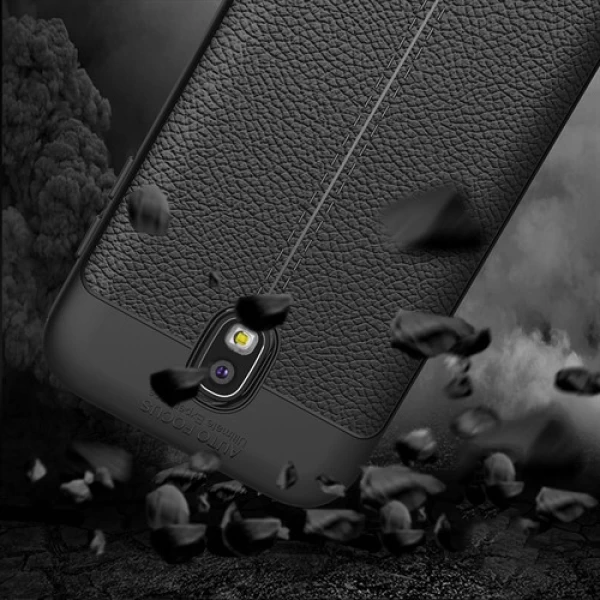 قاب محافظ ژله ای طرح چرم Samsung Galaxy J7 pro/J7 2017 مدل Auto Focus