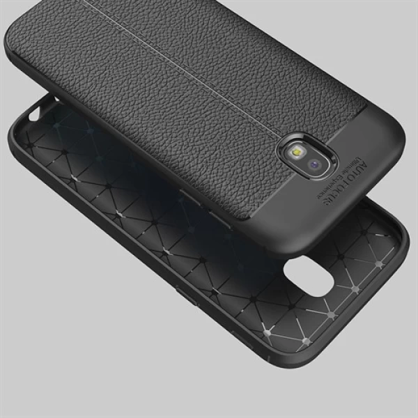 قاب محافظ ژله ای طرح چرم Samsung Galaxy J7 pro/J7 2017 مدل Auto Focus